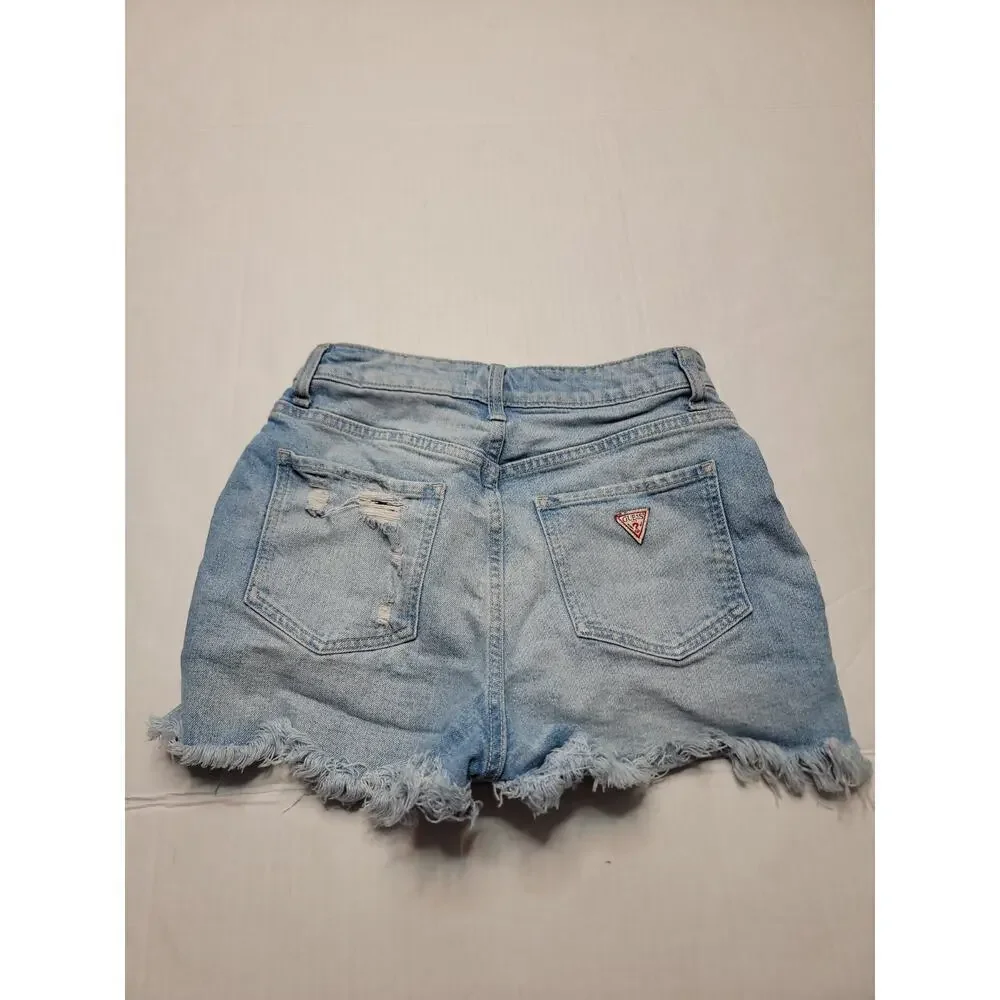 Guess Denim Shorts Womens Size 27 Cut-off High Rise Fray Distressed